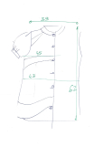 Veste à basque. Denim. Taille 38, Manche courte, Col mao