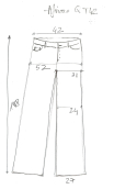 Pantalon Saxo imprimé Miami. Taille 42, ethnic, stretch