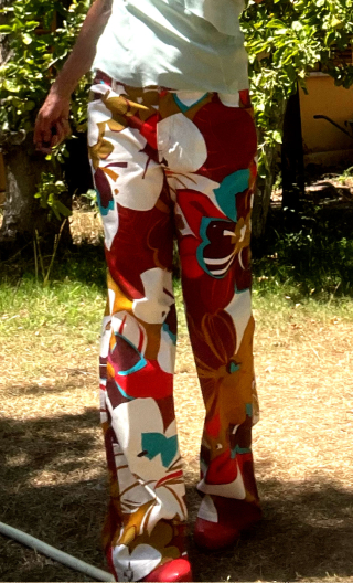 Pantalon Saxo imprimé Miami. Taille 42, ethnic, stretch