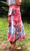 Jupe Deep purple rose A, longue tie and dye évasée, taille 38
