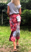 Jupe Deep purple rose A, longue tie and dye évasée, taille 38