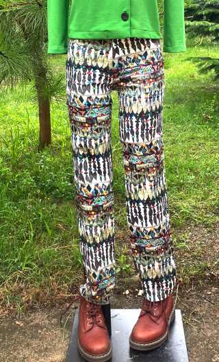 Pantalon Charlie. Grigri. Taille 36. Imprimé coton Pièce unique