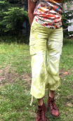 Baggy court Trinidad, Tie and dye pistache. B. Coton. Taille 36