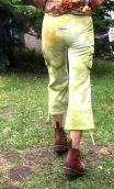 Baggy court Trinidad, Tie and dye pistache. B. Coton. Taille 36