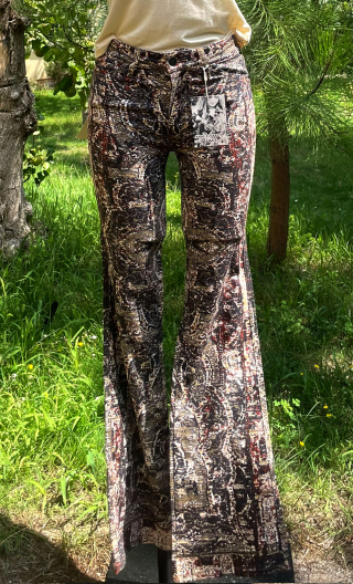 Pantalon Saxo. Cachemire. Coton stretch