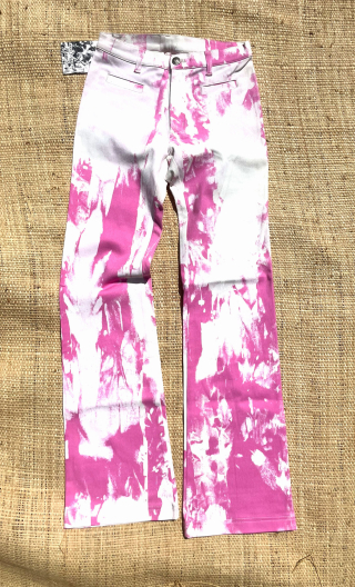 Pantalon Vintage. Plâtre rose. Taille 34, coton stretch