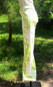 Pantalon Vintage. Plâtre vert. Taille 36, coton stretch