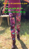 Pantalon Charlie. L'Arbre de Judée. Taille 36. Pièce unique