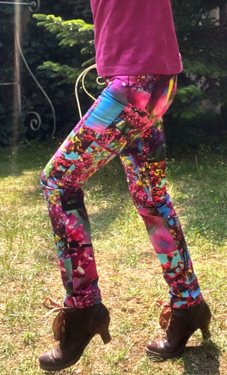 Pantalon Charlie. L'Arbre de Judée. Taille 36. Pièce unique