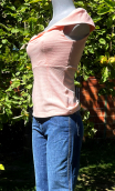 Top Nijinski jersey nid d'abeille Rose