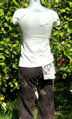  Top Chachacha en Coco, petit haut jersey blanc cassé, manche courte