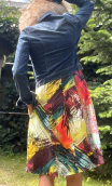 Blouson zippé. Denim. Taille 36. Ajusté et court