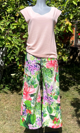 Top Arp. Nid d'abeille. Rose. Sans manche, jersey loose