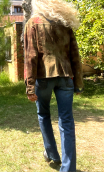  Veste Georgia. Deep Purple. Taille 42. Forme western stretch, imprimé