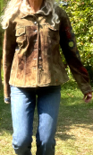  Veste Georgia. Deep Purple. Taille 42. Forme western stretch, imprimé