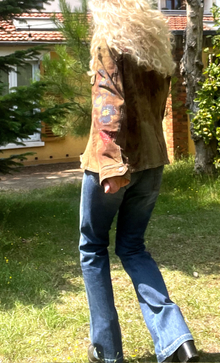  Veste Georgia. Deep Purple. Taille 42. Forme western stretch, imprimé