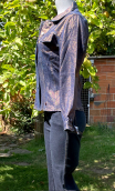 Veste Georgia. Glam. Bleu. Denim stretch, enduction lurex