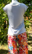 Top Arp. Nid d'abeille. Ciel. Sans manche, jersey loose