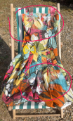 Robe Villa Borghese imprimé Fleurs Tropicales H. Taille 40, coton