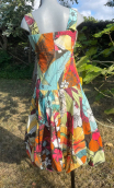 Robe Villa Borghese imprimé Fleurs Tropicales H. Taille 40, coton