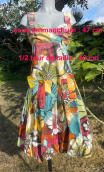 Robe Villa Borghese imprimé Fleurs Tropicales H. Taille 40, coton