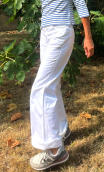Pantalon Saxo. Blanc. Taille 40. Jean 5-poches, coton stretch, droit