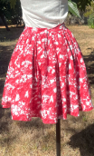 Jupe Tutu. Fleurs impressionnistes. Froncée, coton imprimé