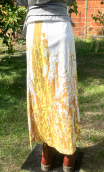 Jupe The Wall ocre jaune. Taille 36. Coton imprimé stretch