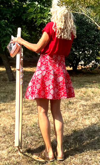 Jupe Dolly. Riviera. Rouge. Jupe courte tulipe