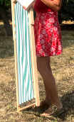 Jupe Dolly. Riviera. Rouge. Jupe courte tulipe
