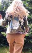 Veste Audrey. Années 30. Taille 38. Courte.Velours imprimé doublé