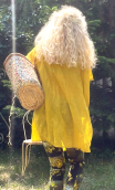 Kimono Indira. Atlantide curry. Veste non doublée hippy chic