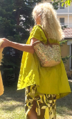 Kimono Indira. Girly citron vert. Veste non doublée hippy chic