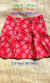 Jupe Dolly. Riviera. Rouge. Jupe courte tulipe