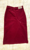 Jupe Diamond. Velours bordeaux. Taille 38/40, stretch, droite, ajustée