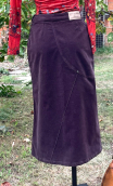 Jupe Diamond. Velours café. Taille 36, stretch, droite, ajustée
