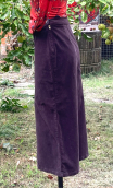 Jupe Diamond. Velours café. Taille 36, stretch, droite, ajustée