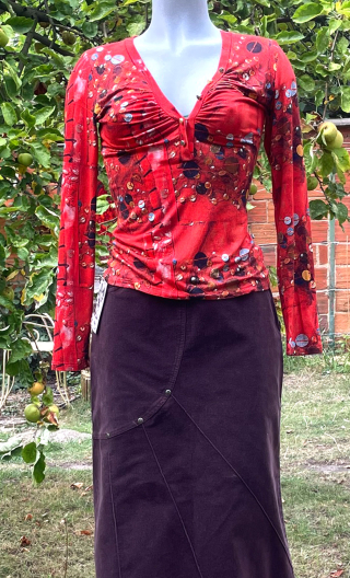Top Belleville. Sheherazade. Jersey viscose imprimé. Taille 1