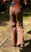 Pantalon Crimson. Marron. Taille 38. Coton marron stretch. Pat d'eph