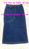 Jupe Diamond. Denim bleu. Taille 38, stretch, droite, ajustée
