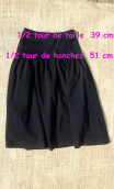 Jupe Bohême noire. Taille 40, volantée, ample et longue. Coton stretch