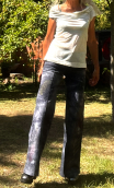 Pantalon Crimson. Autumn leaves. Gris. Taille 38, large,coton stretch