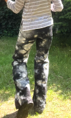 Pantalon Crimson. Tie and dye. Gris . Taille 38, large,coton stretch