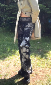 Pantalon Crimson. Tie and dye. Gris . Taille 38, large,coton stretch
