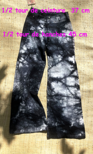 Pantalon Crimson. Tie and dye. Gris . Taille 38, large,coton stretch
