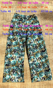 Pantalon Croisière en imprimé fleurs Picpus, large et 7/8ème