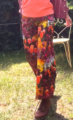 Pantalon Croisière. Giverny. Taille 40, large, 7/8ème. Imprimé fleurs 