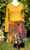 Jupe courte évasée Mercerie. Taille 40