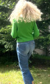 Veste Fifties. Milano vert. Jersey, col, ligne ajustée, non doublée
