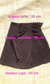 Jupe Portobello. Taffetas choco. Jupe trapèze, élégante
